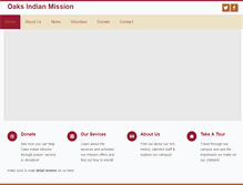 Tablet Screenshot of oaksindianmission.org